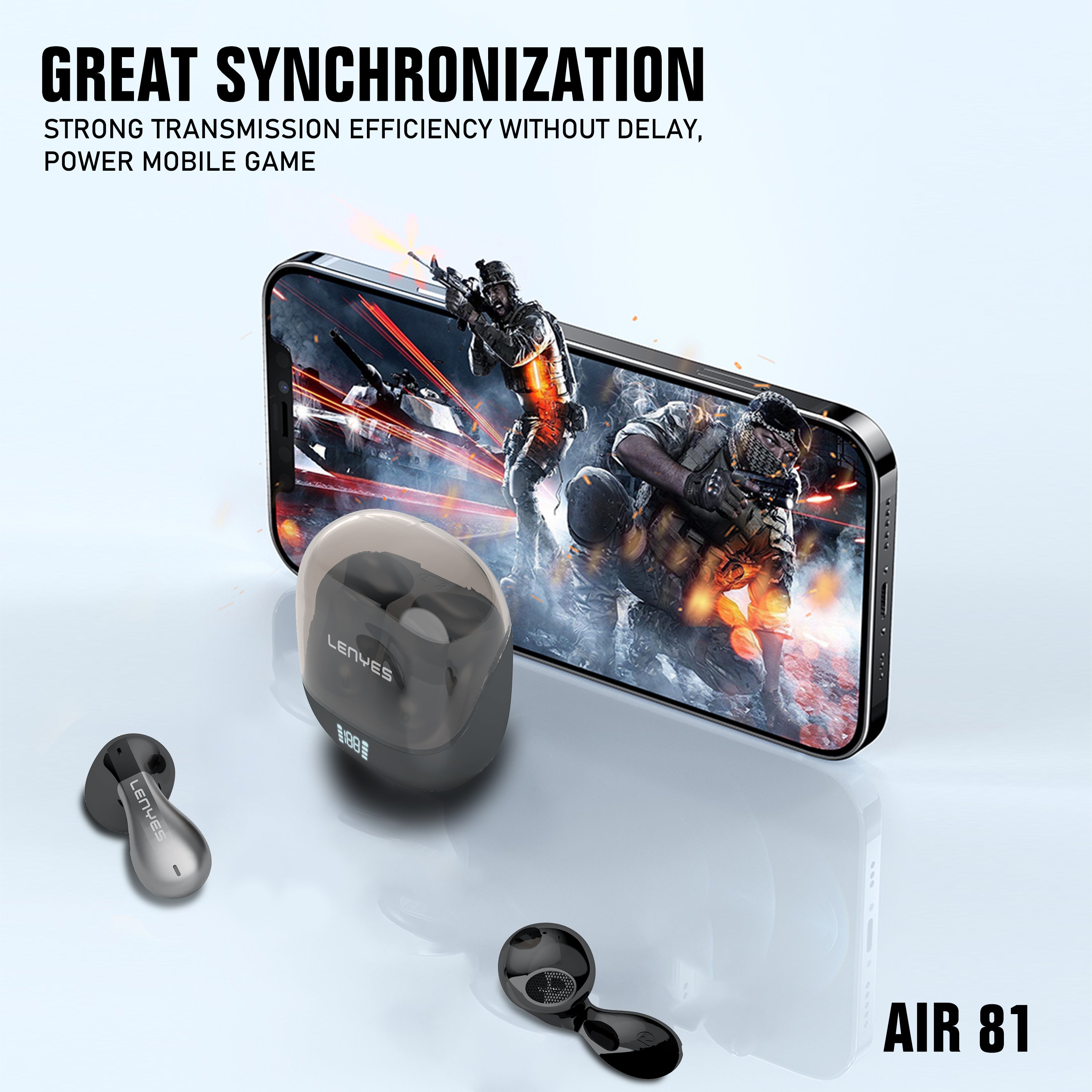 سماعات أذن بلوتوث مع ميكروفون من لينيس لاسلكية