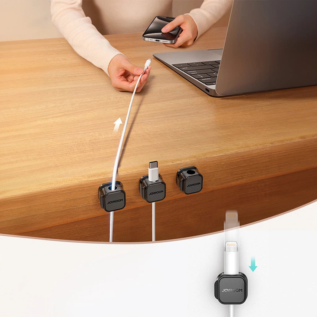 Joyroom JR ZS368 Magnetic Cable Organizer 3 pcs - Black