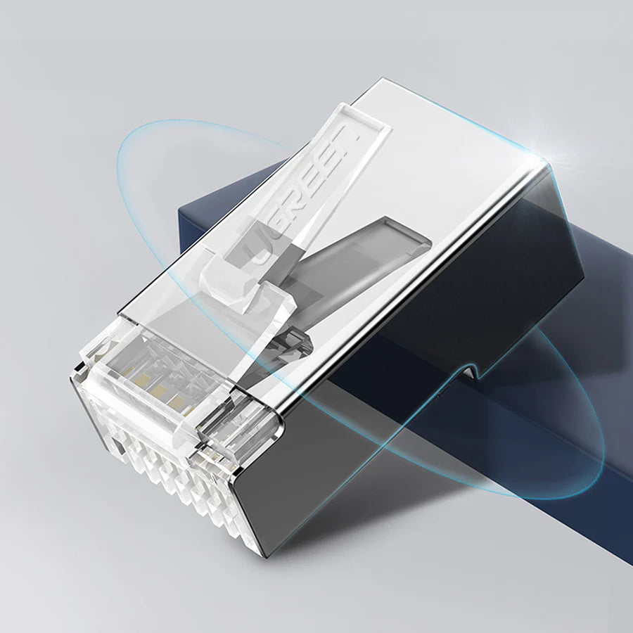 UGREEN رؤوس RJ45 محمية Cat6 - كيس 50 قطعة (موديل 50247)