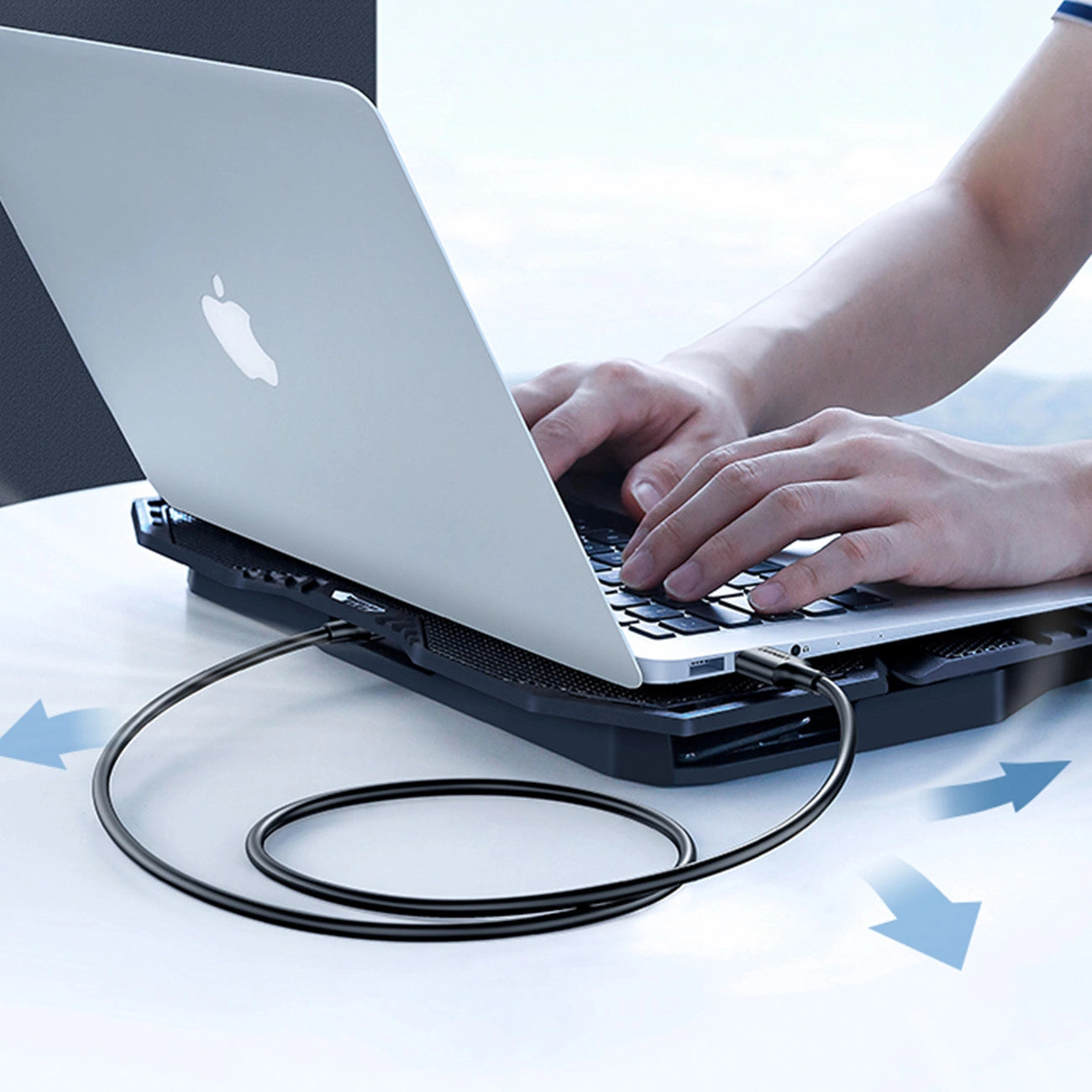 كابل يوجرين USB 2.0 من ذكر إلى ذكر - أسود