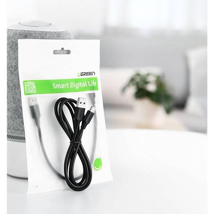 UGREEN USB-A 2.0 to USB-C Cable Nickel Plating 1m (Black)