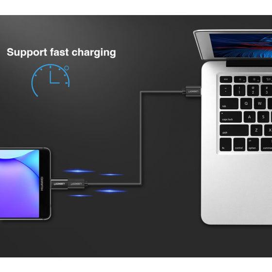 محول يوجرين من USB-C إلى Micro USB (أسود) – صغير وموثوق