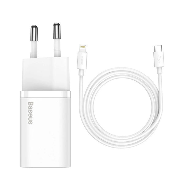Baseus Super Si 1C Fast Charger 20W with Type C to Lightning Cable