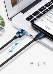كابل يوجرين USB-A إلى USB-C 2م - طلاء نيكل، أبيض، متين