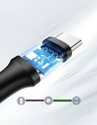 كابل يوجرين USB-A إلى USB-C 2م - طلاء نيكل، أبيض، متين