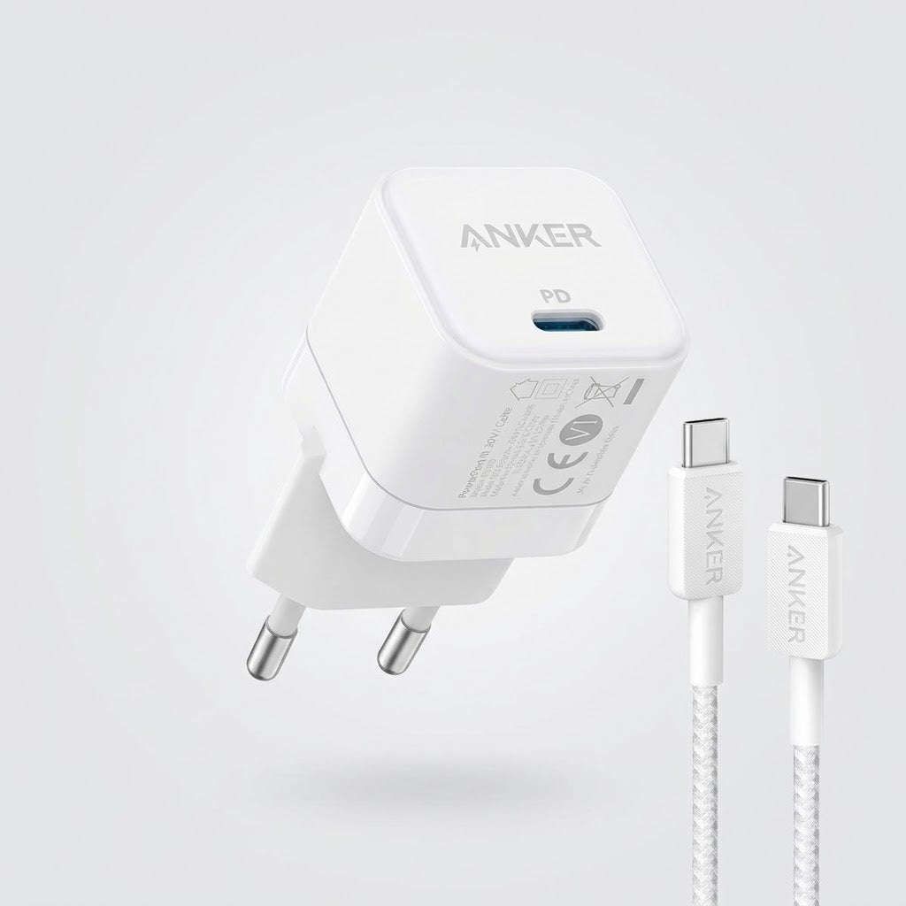 حزمة شاحن أنكر زولو بقدرة 20 واط + كابل USB-C بقدرة 240 واط