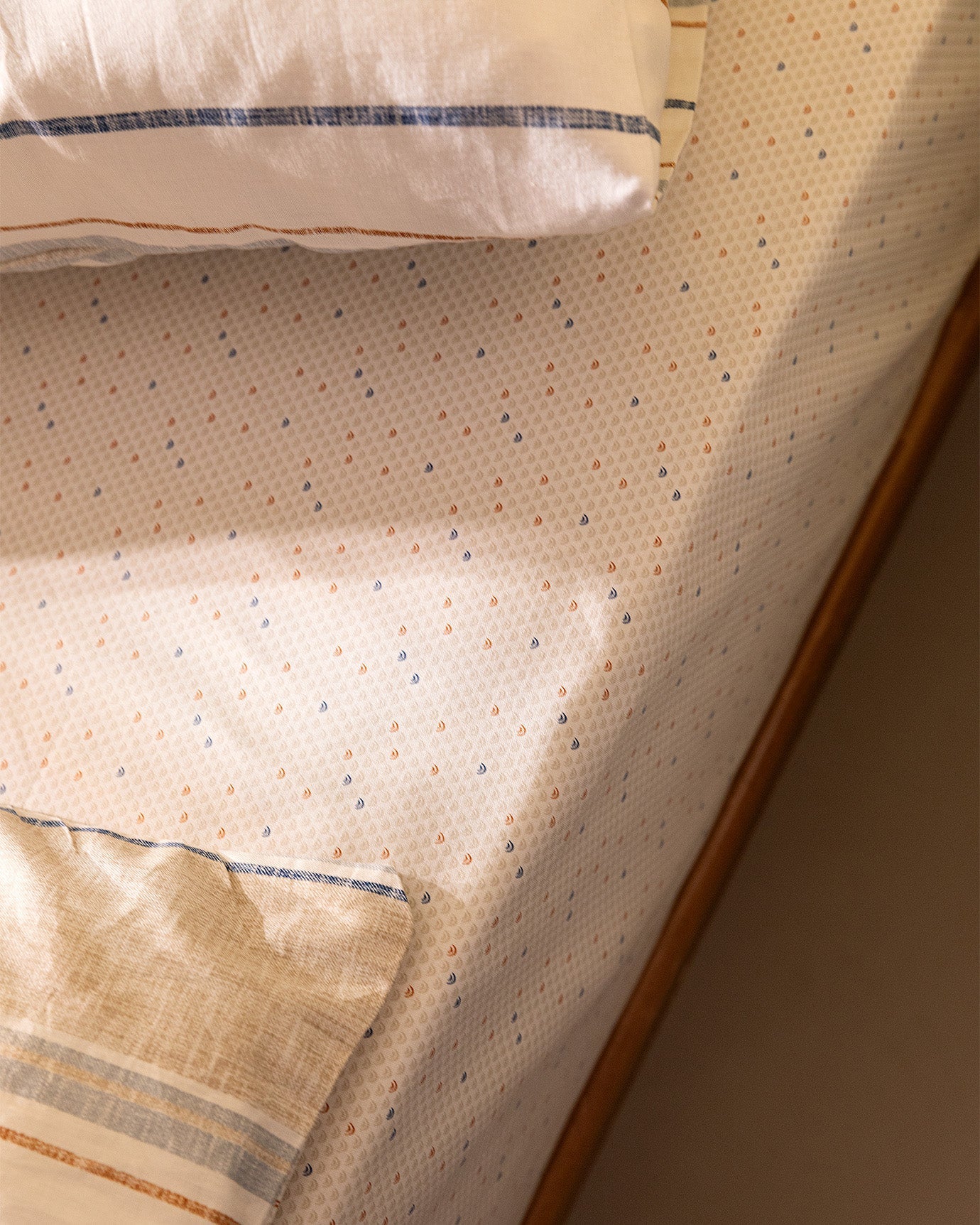 Elodie Single Size Fitted Duvet Cover Set - Ranforce Patterned - Madame Coco JO