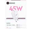 DOMO RAPIDO 45W Charger With C-C Cable - White