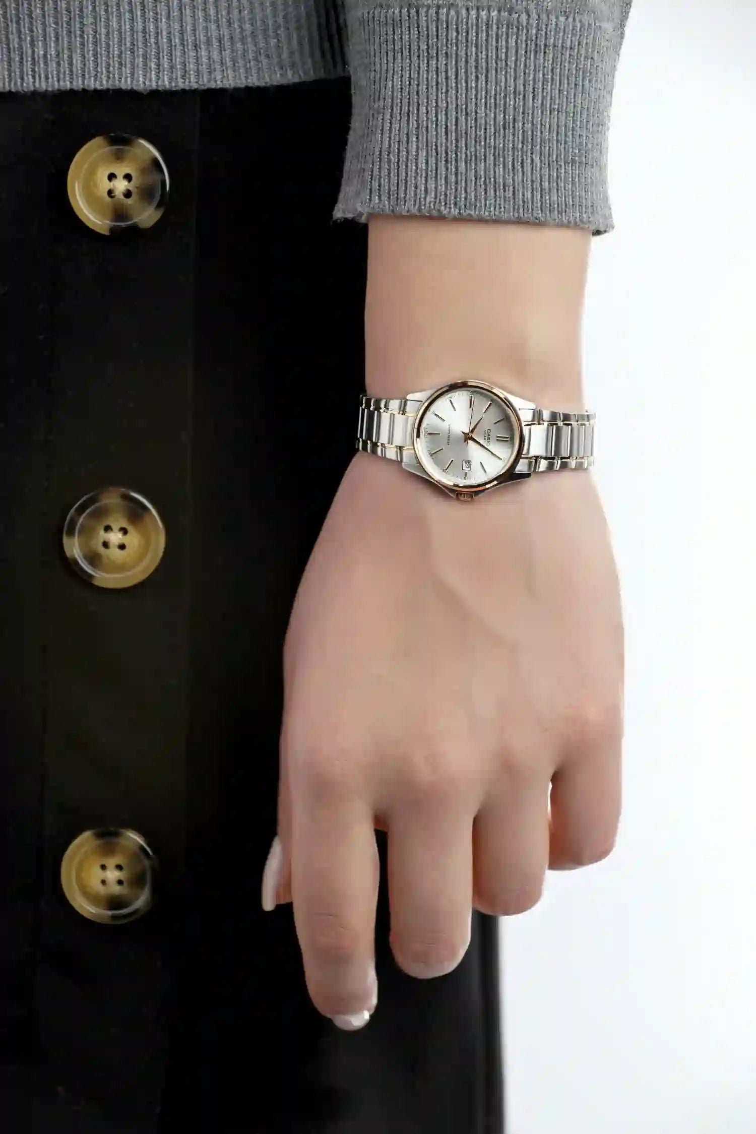 Casio Vintage LTP-1183G-7A Silver/Gold Plated Watch for Women