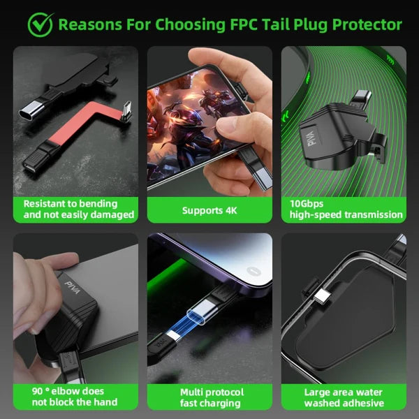 PIVA PW10 Type-C Gaming Angle Adapter – 60W PD, 10Gbps & 4K Support