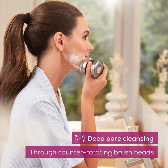 Beurer Facial Cleansing Brush - Waterproof Dual Rotating Brush