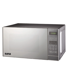 Sona 22L Silver Microwave with Mirror Glass – 700W