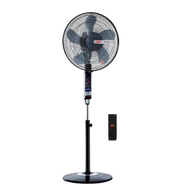 Sona Fan 16" 5 Blades Remote Control Screen 180° Rotation 6 Speeds Black