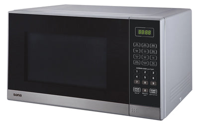 Sona 34L Microwave Oven Silver with 6 Auto Cooking Menus
