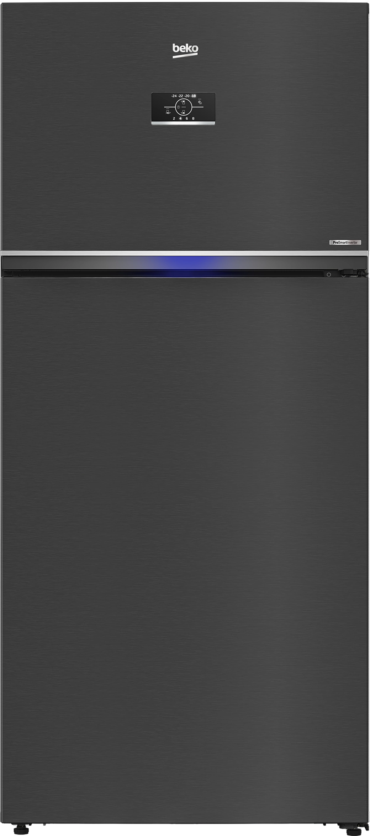 Beko Refrigerator Manhattan Gray 630 L Inverter with Screen A+ | RDNE710E40SXBR