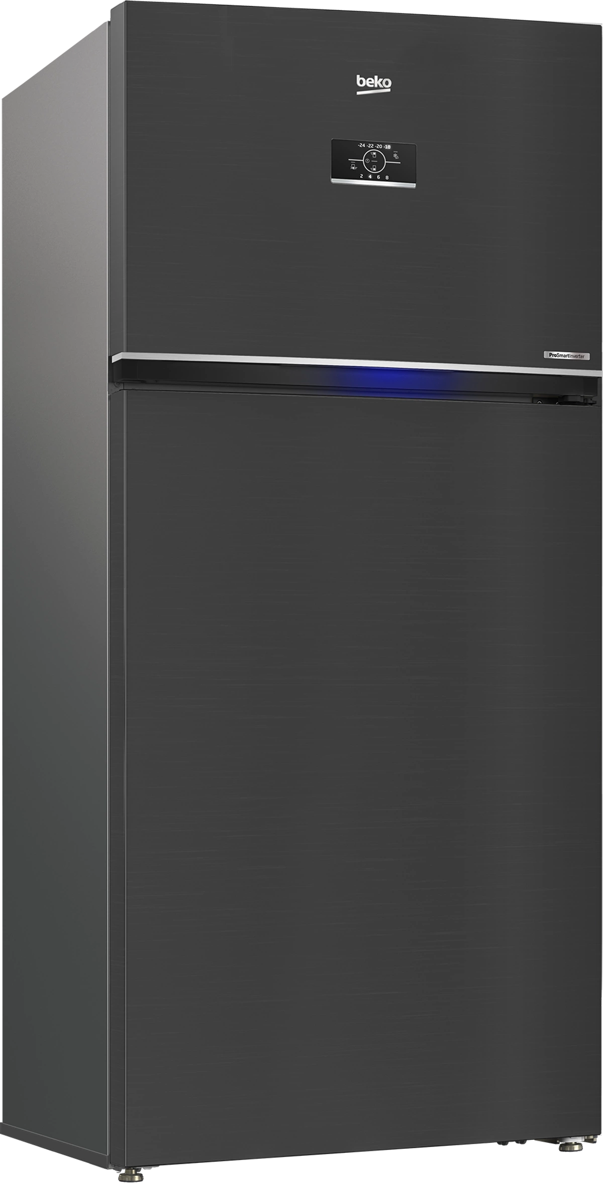 Beko Refrigerator Manhattan Gray 630 L Inverter with Screen A+ | RDNE710E40SXBR