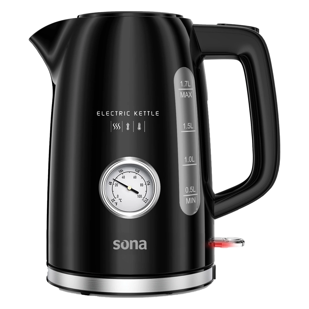 Sona Electric Kettle 1.7L 2200W with Heat Indicator – Model SK-2303