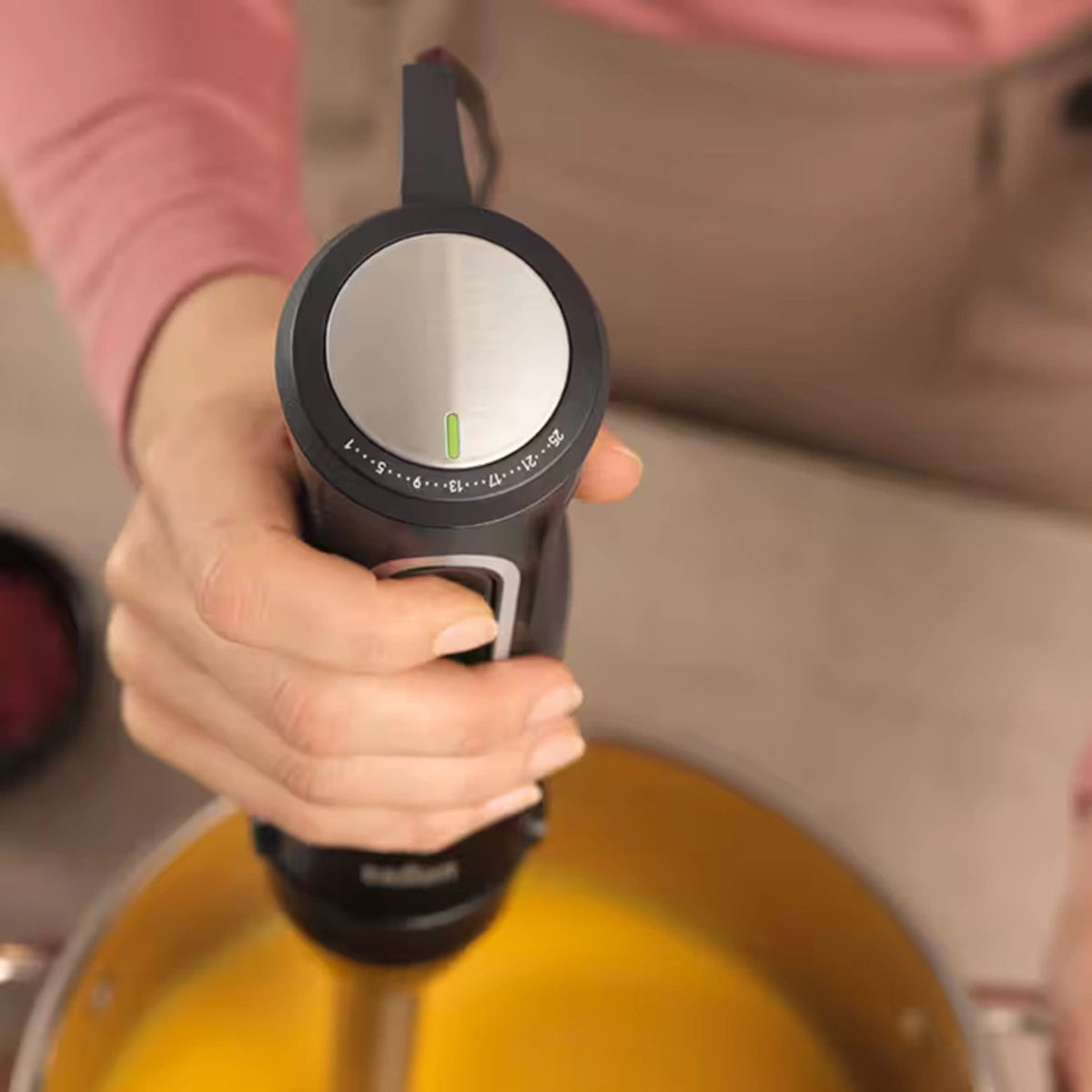 Braun MultiQuick 5 Pro Hand Blender 1000W 25 Speeds & Turbo PowerBell V Plus with Accessories Set – Black (MQ55254MBK)