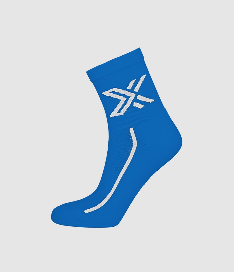 FIT LOW Socks Blue/White – Comfortable & Breathable