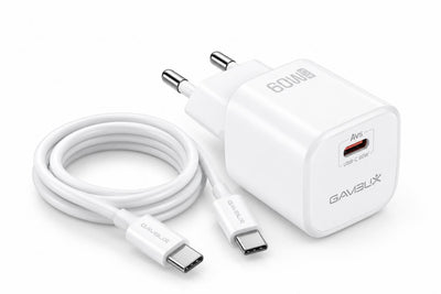GAMBLIX Volt 60 AVS 60W USB-C Fast Charger with USB-C Cable – White