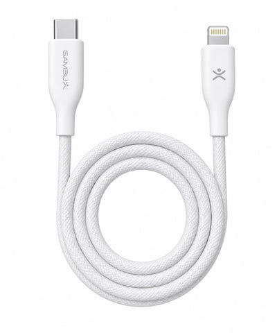 GAMBLIX Prime USB-C to Lightning Fast Charging Cable, 27W – White