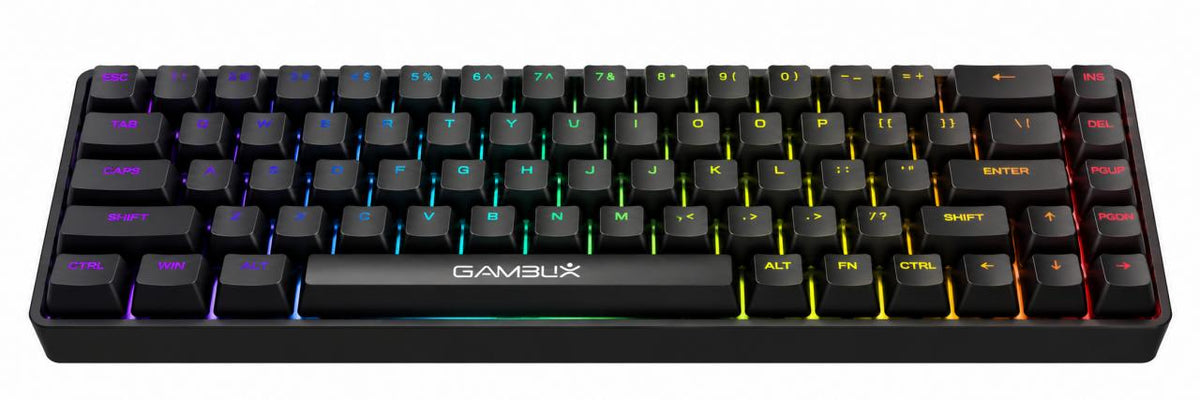 GAMBLIX Lunex Compact Mechanical Gaming Keyboard with RGB Backlighting – Black