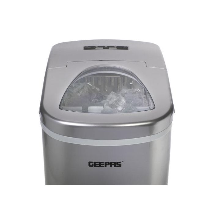 Geepas Ice Cube Maker 12kg/Day Dual Cube Sizes 2.2L Water Tank