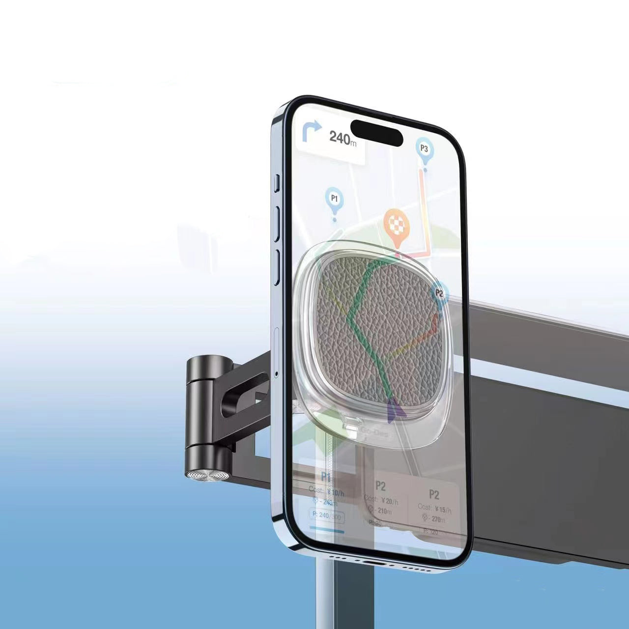 حامل جو ديس مغناطيسي قابل للدوران 360 درجة / حامل هاتف للسيارة - أسود