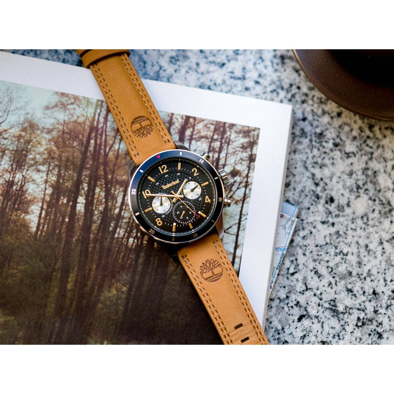 Timberland Men’s Watch TDWGF2201002 with Brown Leather Strap