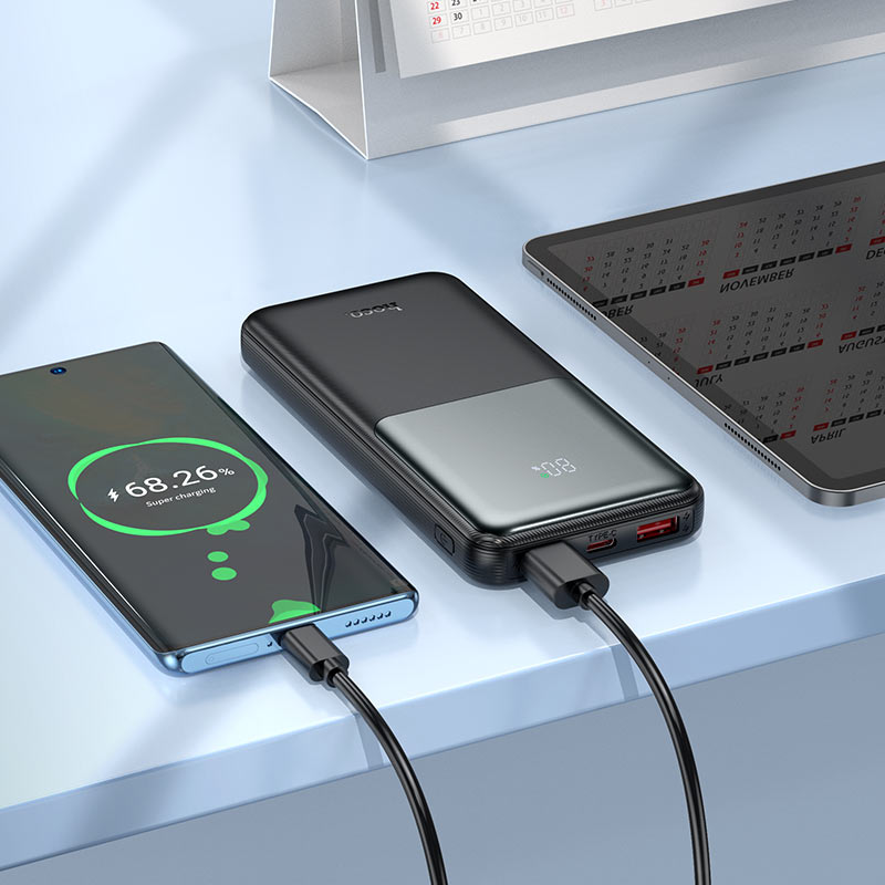 بنك الطاقة HOCO J136 Sirui بسعة 10000 مللي أمبير - 22.5 واط + شحن سريع PD20 واط مع شاشة LED