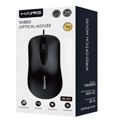 HAING HI-X1 Wired Optical Mouse | Precision & Comfort