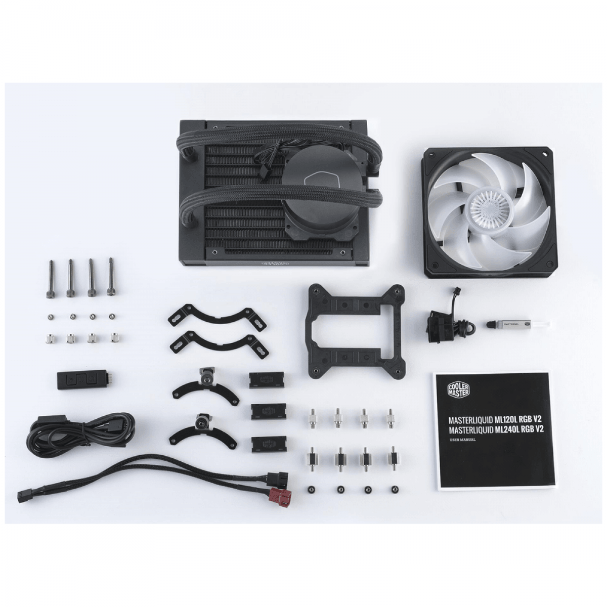 مبرد وحدة المعالجة المركزية السائل MasterLiquid ML120L V2 RGB من Cooler Master