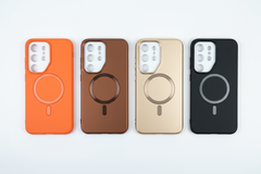 S26 Magnetic Ring Phone Case with Stand in multiple colors on white background