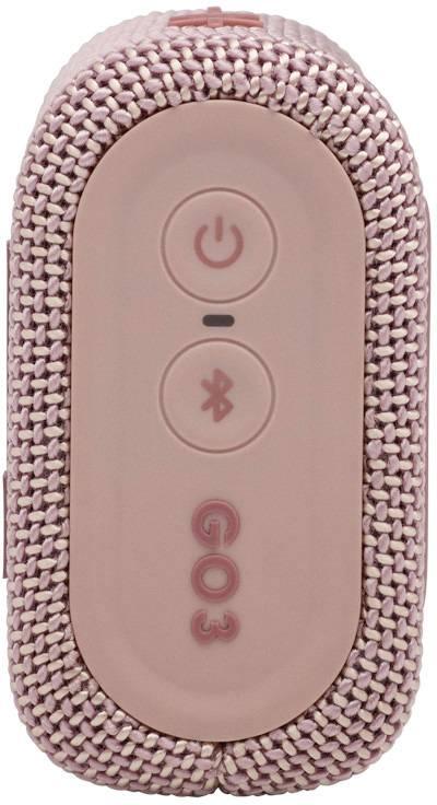 مكبر صوت JBL GO 3 اللاسلكي المحمول المقاوم للماء - وردي