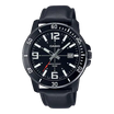 Casio, MTP-VD01BL-1BVUDF, Men's Watch - Black Leather