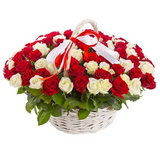 Flowers Baskets 60 Red & White
