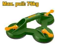 JADEVER Triple-Cup Glass Suction Lifter, 75kg Capacity - JDKR1G75