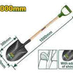 JADEVER Steel Shovel with 1m Wooden Handle - JDSE1327