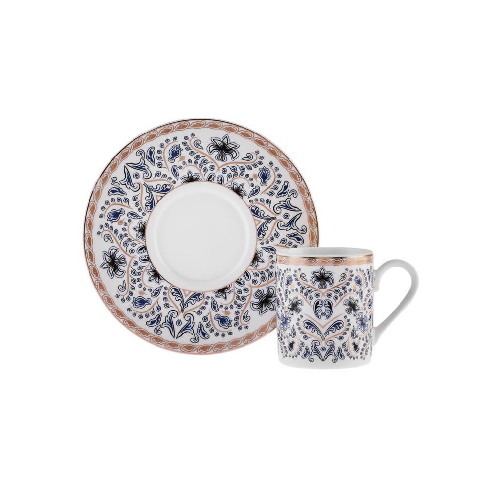 طقم فناجين قهوة كاراجا ديلفت بلو – 6 قطع بنقشة زرقاء