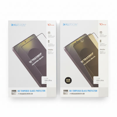 KUZOOM HD Tempered Glass Screen Protector for Samsung Galaxy S26 Ultra - 10 Pack