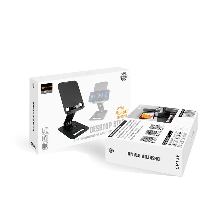 حامل هاتف معدني قابل للتعديل Lenyes CR139 – أسود أنيق