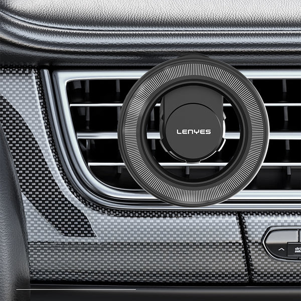 Lenyes CR183 حامل هاتف سيارة مغناطيسي دوار 360° - أسود