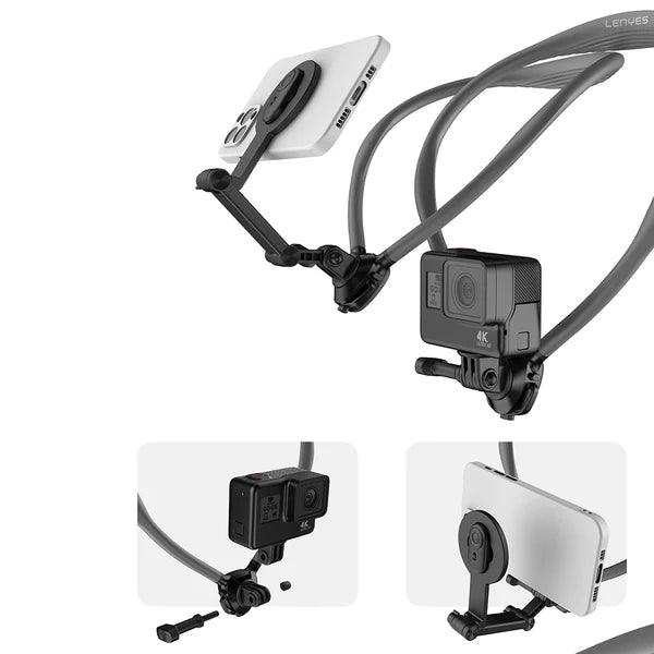 Lenyes CR197 Magnetic Neck Phone Holder – Black
