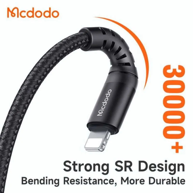 Mcdodo USB Lightning Data Charger Cable 18W 3M Fast Charging - Black