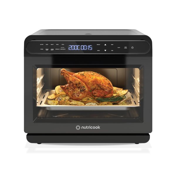 Nutricook Steami Air Fryer & Steam Oven, 24L, 2200W, Digital Controls, Black – NC-ST330K