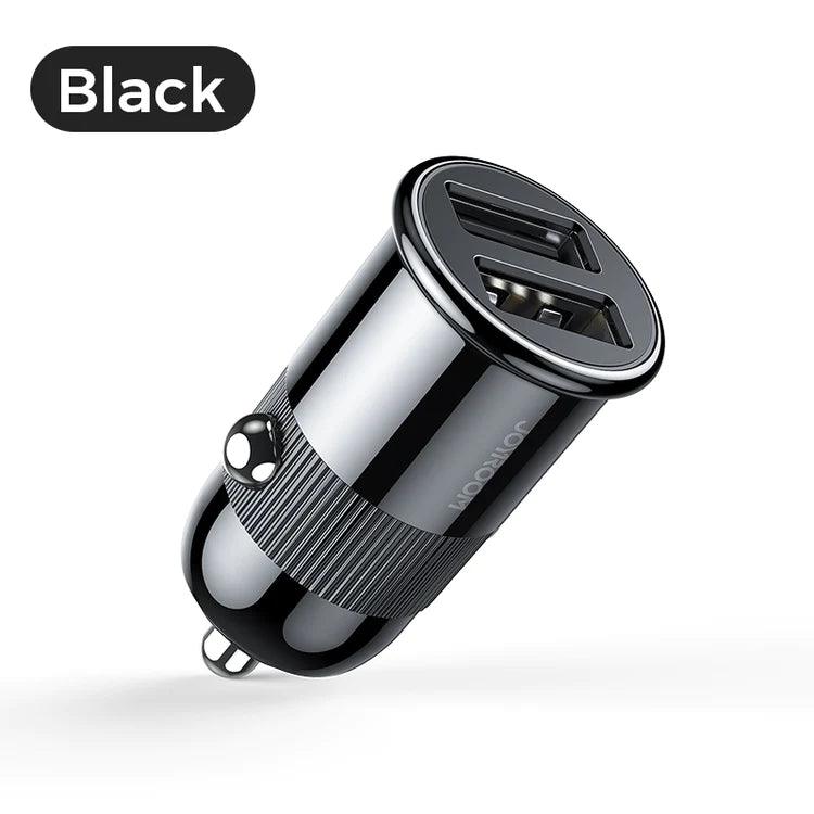 oyroom 3.1A Fast & Safe Car Charger for 2 Devices -  Black
