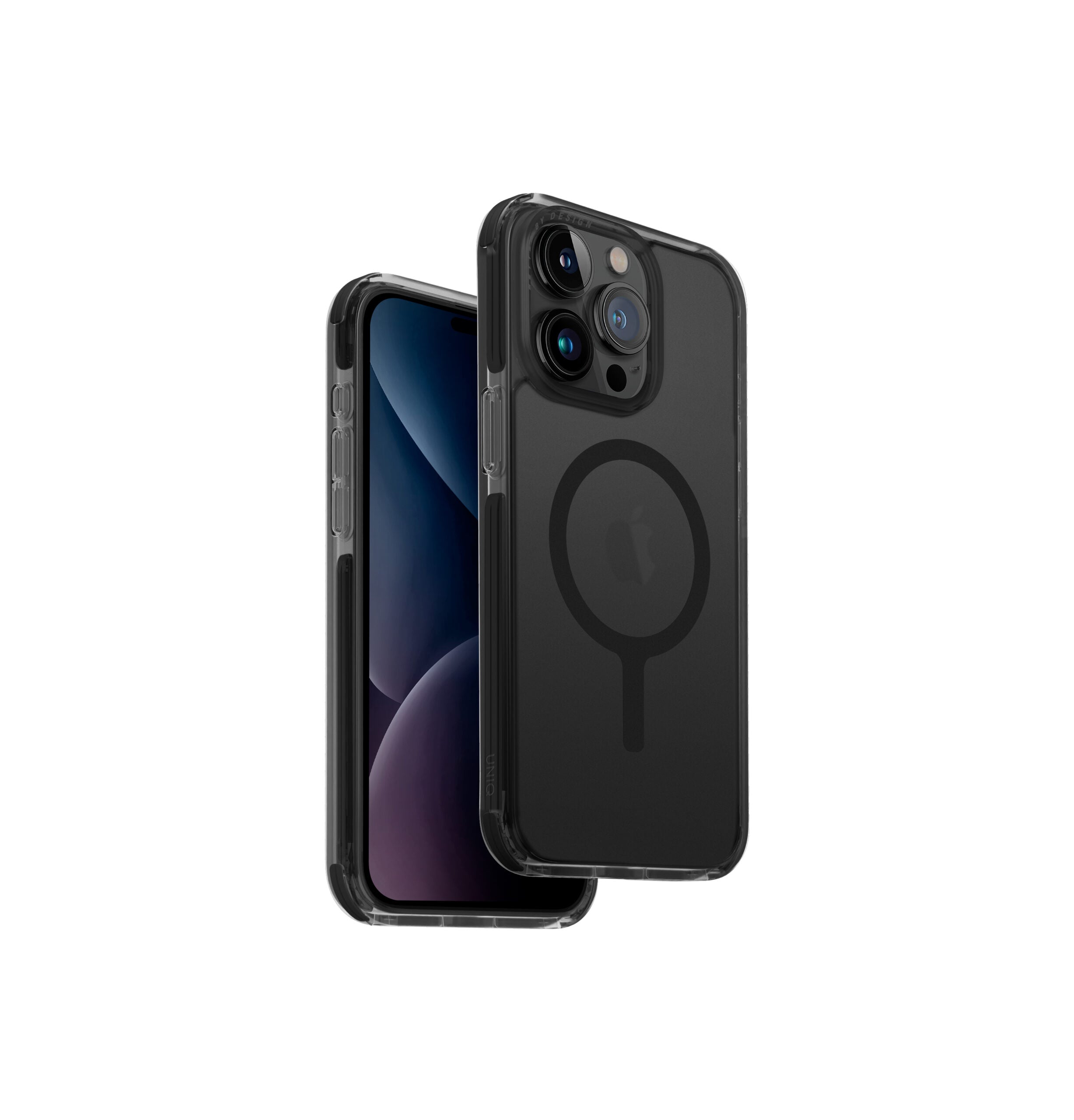 غطاء iPhone 15 Pro UNIQ COMBAT MagClick – أسود كربوني