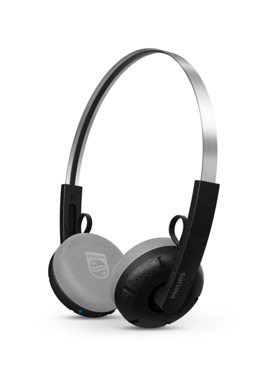 Philips TAH2000BK Ringo Wireless On-Ear Headphones, 40mm Drivers, 26H Battery, Black