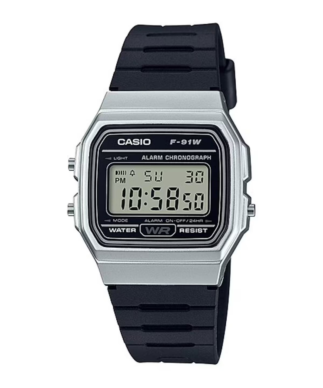 Casio Vintage Black Resin Digital Men's Watch - F91WM-7A