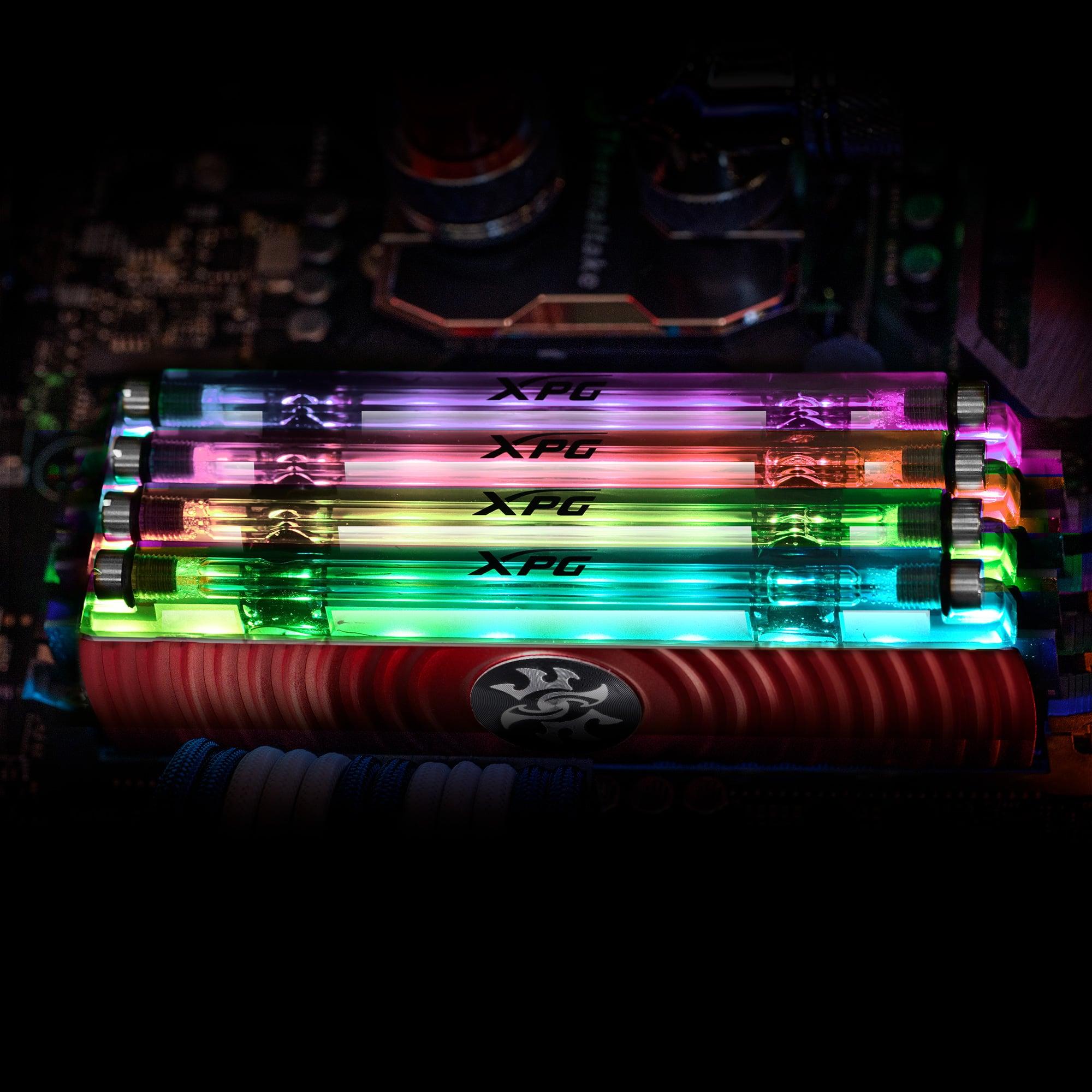ذاكرة XPG SPECTRIX D80 RGB RED DDR4، 3200 ميجا هرتز، 16 جيجابايت، غير ECC، CL16، XMP